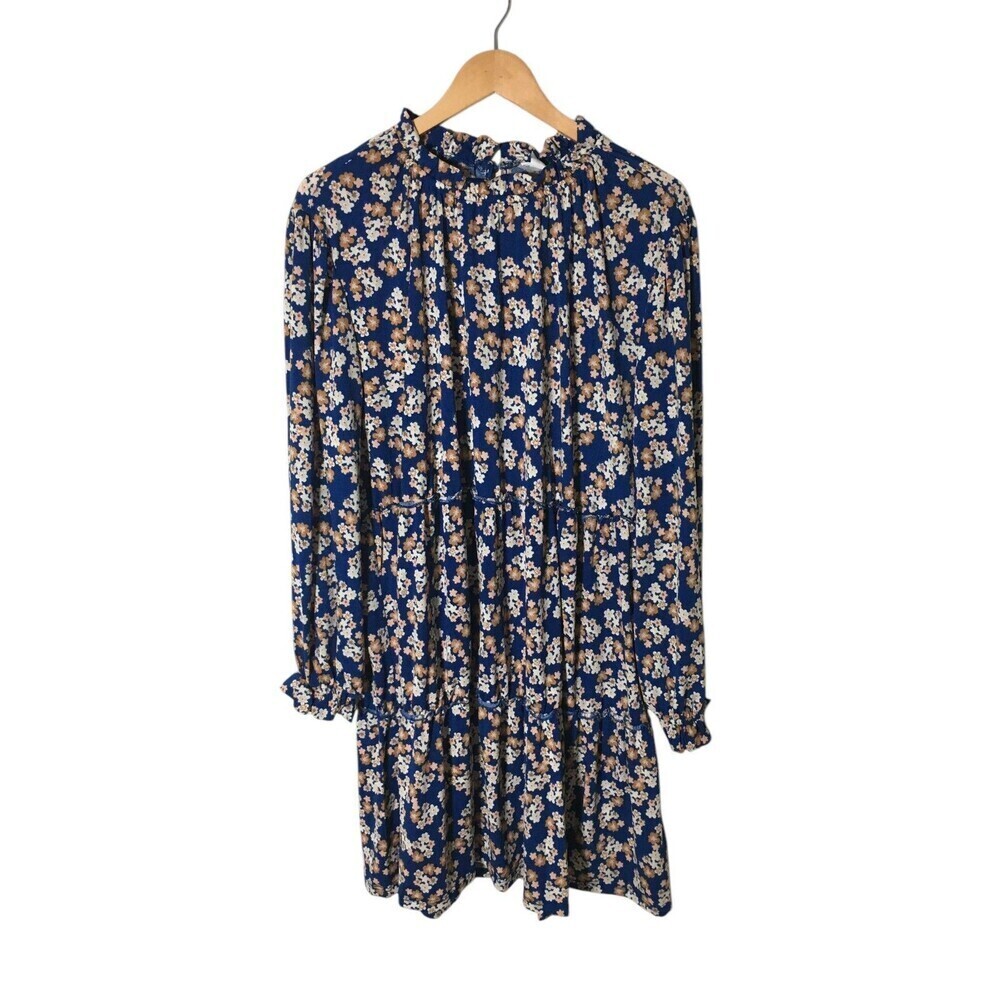 LuLaRoe Dress Women's Size 2XL Annabelle Floral Long Sleeve Stretchy Neckline